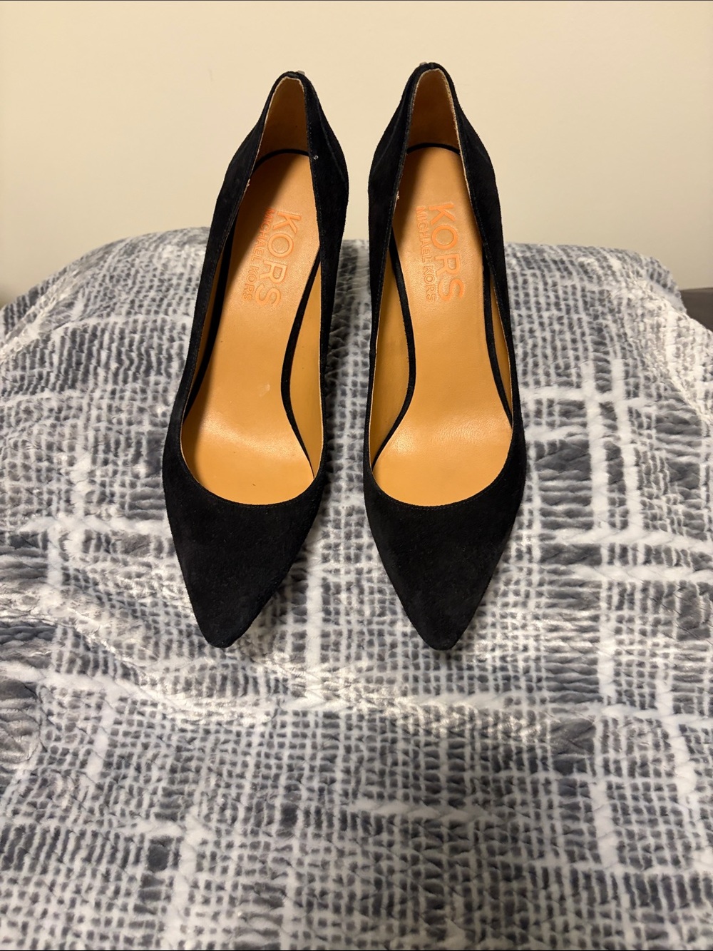 Michael Kors Black Suede Pointed Toe Heels